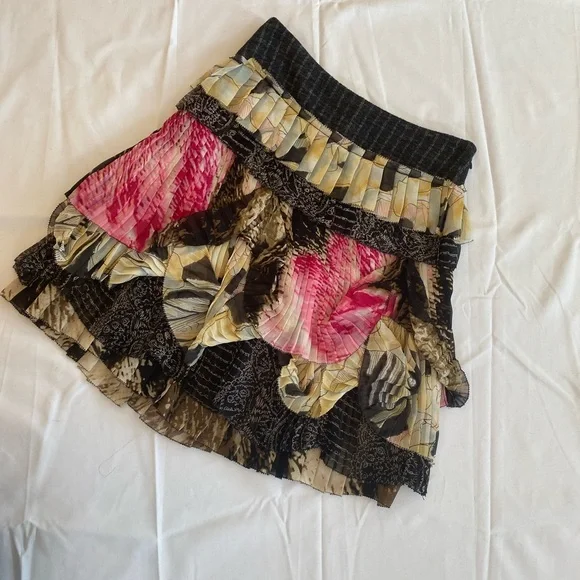 ● Vintage DVF Diane Von Furstenberg Kellen Layered A-Line Skirt - Picture 3 of 8